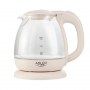 Adler | Kettle | AD 1283C | Electric | 900 W | 1 L | Glass/Stainless steel | 360° rotational base | Cream - 3